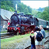Noch fahrende Dampflokomotive in Behringersmühle Noch fahrende Dampflokomotive in Behringersmühle